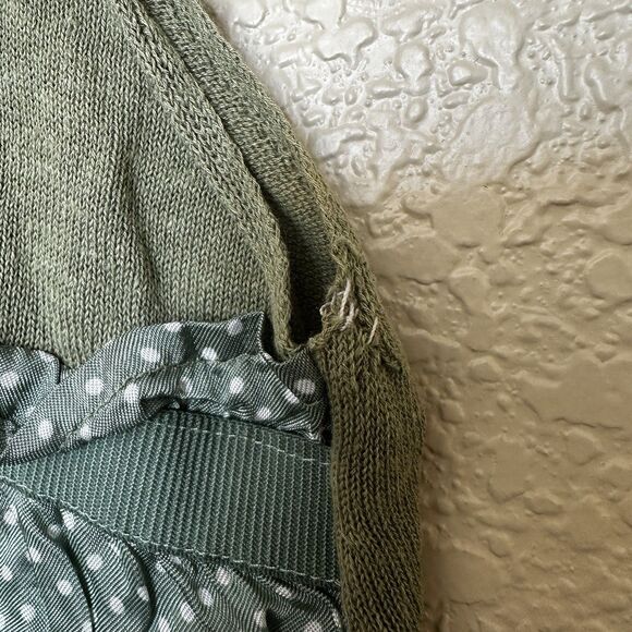 Very Gotha Italia Sleeveless Green Collared Shirt Sweater Mixed Size Small (3) - Picture 9 of 13